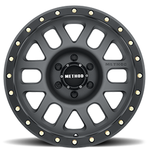 Aluminum Wheels 18x9 Grid MR309 Bolt Pattern 6 On 135 Offset 18 Lip Size 1.65 Titanium GY Black Street Loc Method