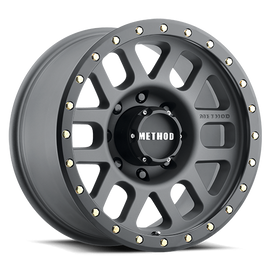 Aluminum Wheels 18x9 Grid MR309 Bolt Pattern 8 On 170 Offset 18 Lip Size 1.65 Titanium GY Black Street Loc Method