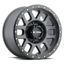 Load image into Gallery viewer, Aluminum Wheels 18x9 Grid MR309 Bolt Pattern 8 On 180 Offset 18 Lip Size 1.65 Titanium GY Black Street Loc Method