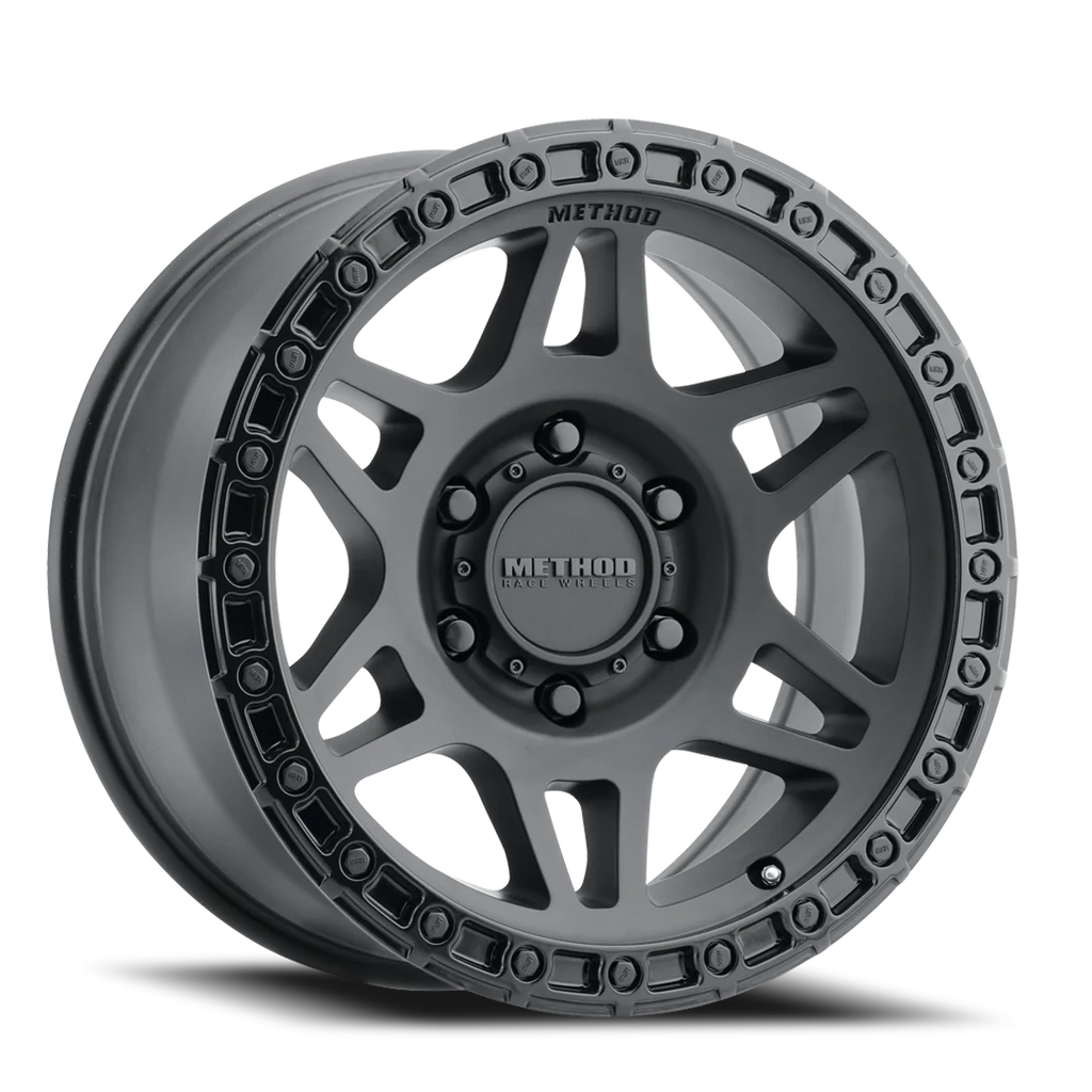 Aluminum Wheels 17x8.5 MR312 Bolt Pattern 6 On 135 Offset 0 Lip Size 0.98 Double Matte Black MBGL Gloss Black Lip Method