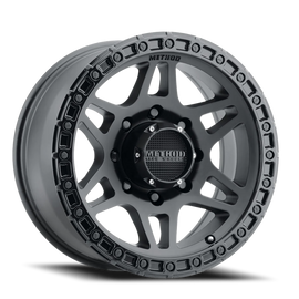 Aluminum Wheels 17x8.5 MR312 Bolt Pattern 8 On 170 Offset 0 Lip Size 0.98 Double Matte Black MBGL Gloss Black Lip Method