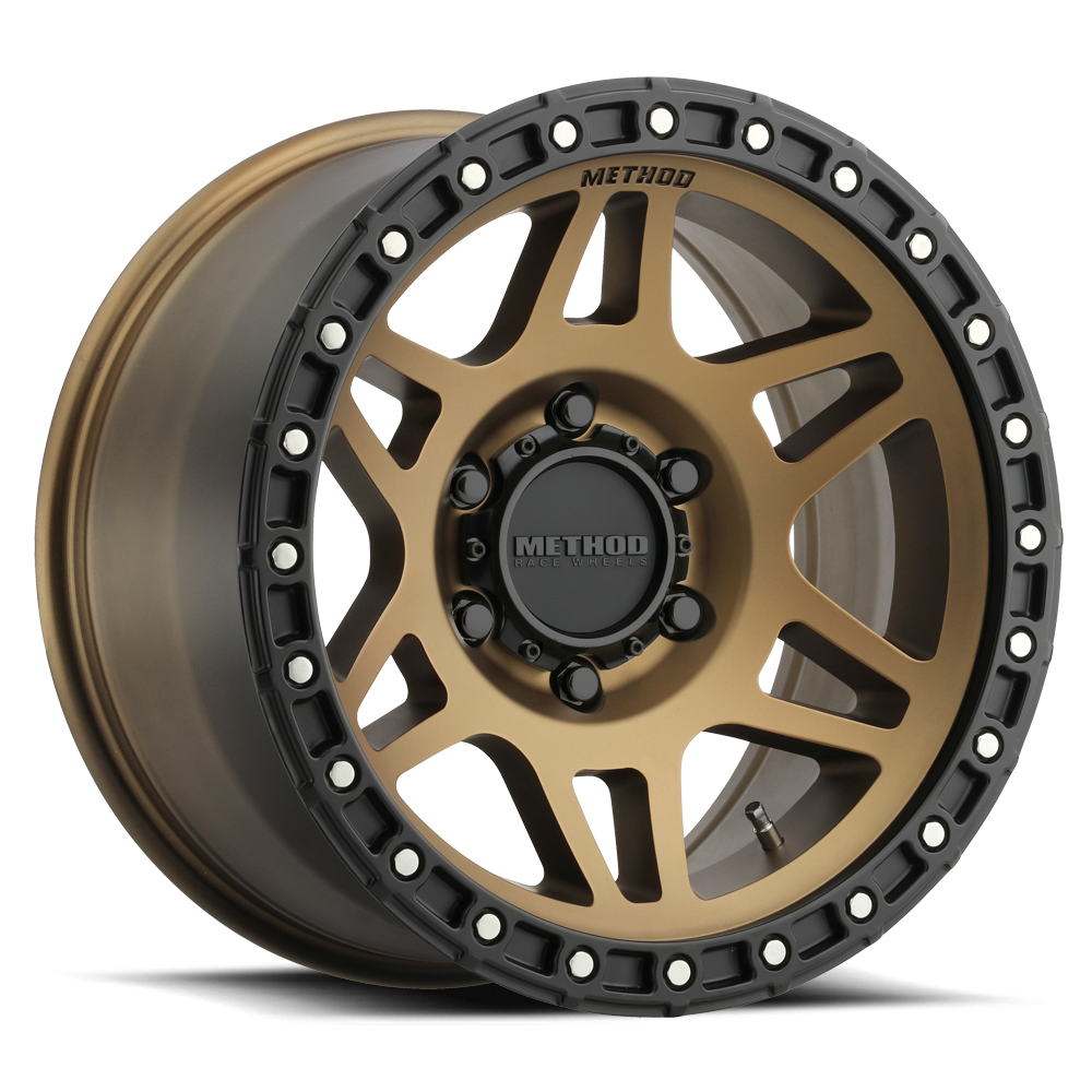 Aluminum Wheels 18x9 MR312 Bolt Pattern 5 On 150 Offset 18 Lip Size 0.91 Method Bronze BRZ Matte Black Lip Method