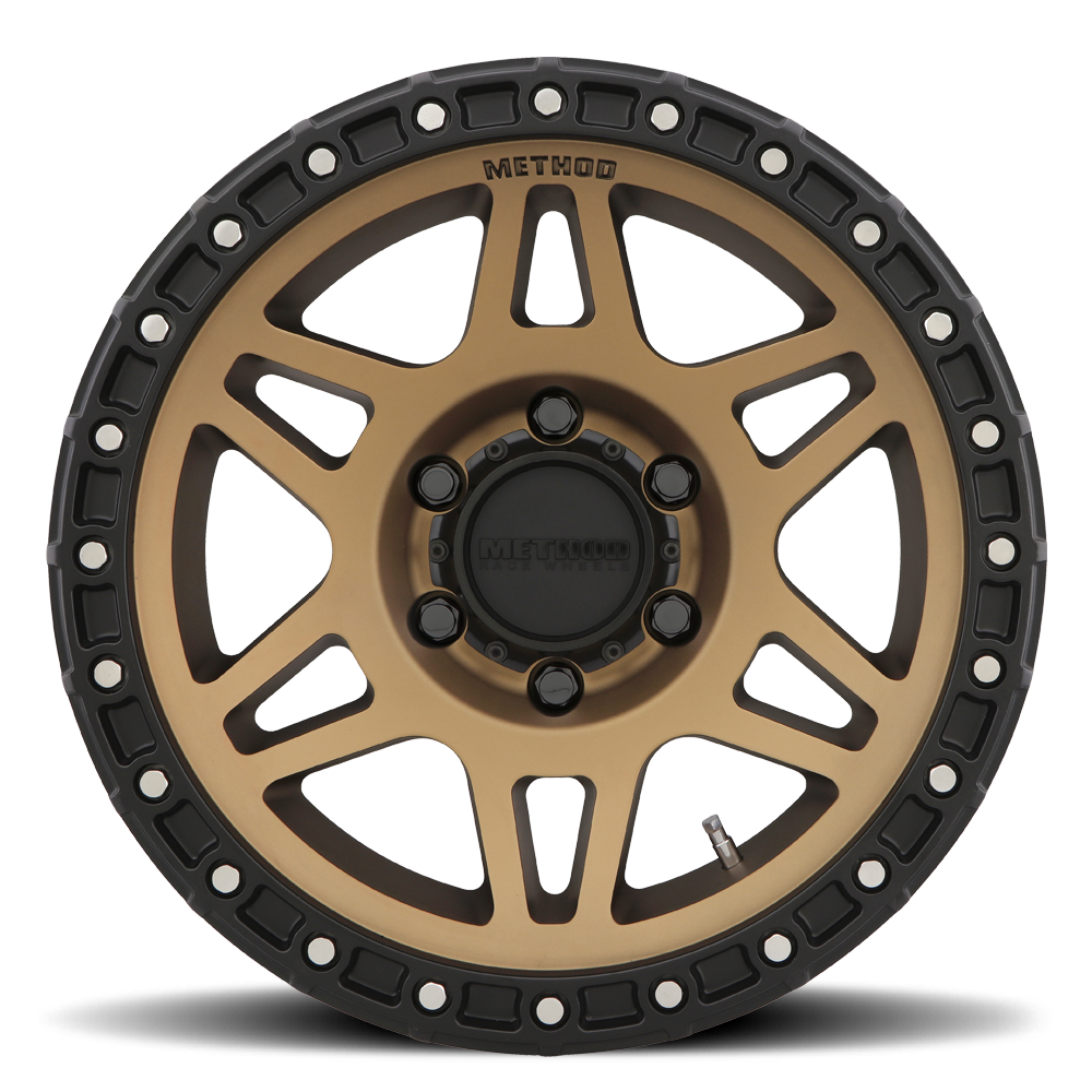 Aluminum Wheels 18x9 MR312 Bolt Pattern 5 On 150 Offset 18 Lip Size 0.91 Method Bronze BRZ Matte Black Lip Method