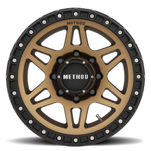 Load image into Gallery viewer, Aluminum Wheels 18x9 MR312 Bolt Pattern 8 On 165.1 Offset 18 Lip Size 0.91 Method Bronze BRZ Matte Black Lip Method