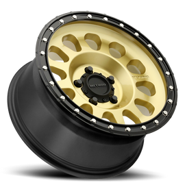 Aluminum Wheels 20x10 MR315 Bolt Pattern 5 On 139.7 Offset -18 Lip Size 3.27 Gold GD Black Street Loc Method