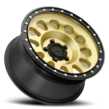 Load image into Gallery viewer, Aluminum Wheels 20x9 MR315 Bolt Pattern 5 On 139.7 Offset 18 Lip Size 2.13 Gold GD Black Street Loc Method