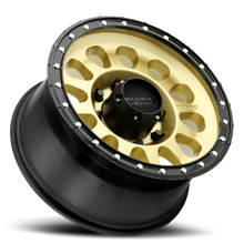Load image into Gallery viewer, Aluminum Wheels 17x8.5 MR315 Bolt Pattern 8 On 165.1 Offset 25 Lip Size 1.89 Gold GD Black Street Loc Method