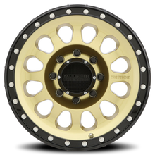 Load image into Gallery viewer, Aluminum Wheels 17x8.5 MR315 Bolt Pattern 8 On 165.1 Offset 25 Lip Size 1.89 Gold GD Black Street Loc Method