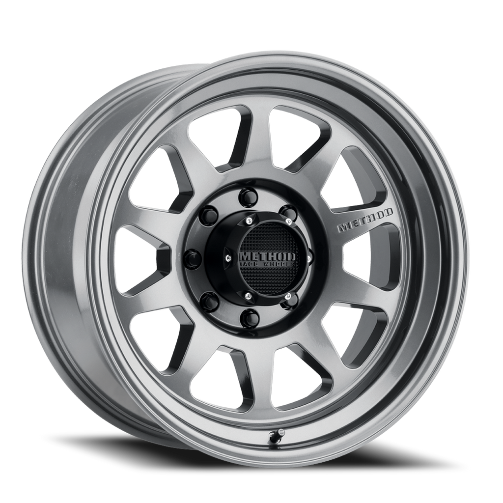 Aluminum Wheels 20x10 MR316 Bolt Pattern 8 On 180 Offset -18 Lip Size 3.03 Gloss Titanium TT Method