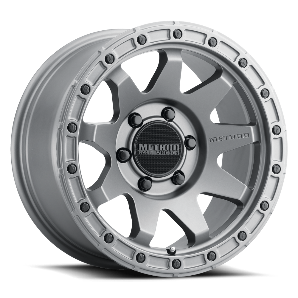 Aluminum Wheels 20x9 MR317 Bolt Pattern 6 On 139.7 Offset 18 Lip Size 0.83 Matte Titanium GY Method
