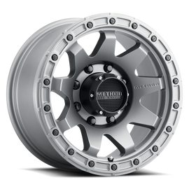 Aluminum Wheels 20x9 MR317 Bolt Pattern 8 On 170 Offset 18 Lip Size 0.83 Matte Titanium GY Method