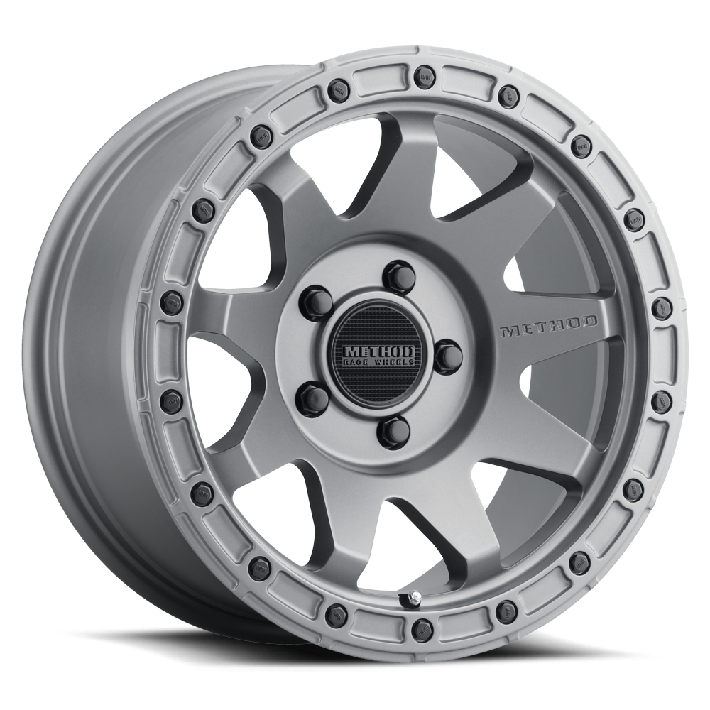 Aluminum Wheels 17x9 MR317 Bolt Pattern 5 On 139.7 Offset -12 Lip Size 1.57 Matte Titanium GY Method