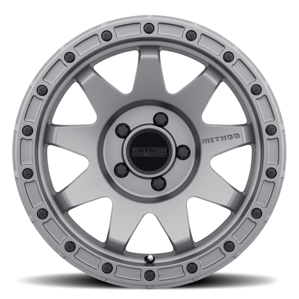 Aluminum Wheels 17x9 MR317 Bolt Pattern 5 On 139.7 Offset -12 Lip Size 1.57 Matte Titanium GY Method