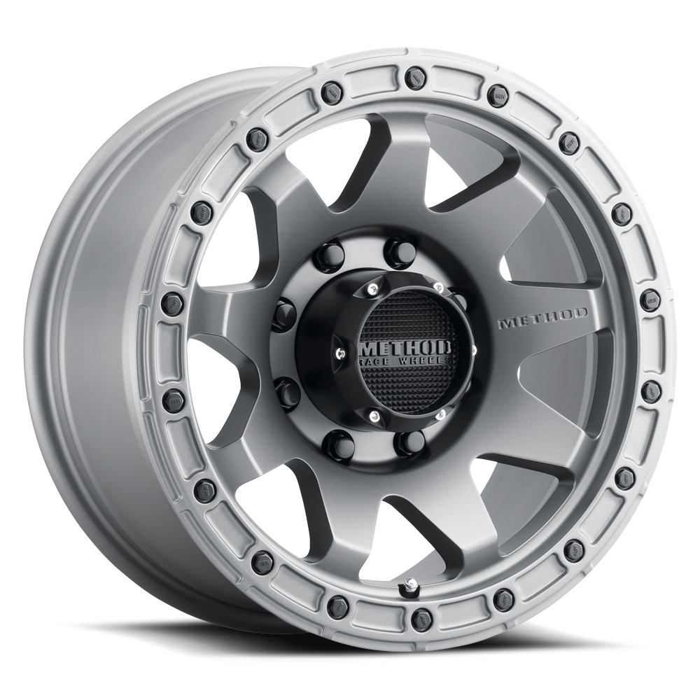 Aluminum Wheels 18x9 MR317 Bolt Pattern 8 On 165.1 Offset 18 Lip Size 0.83 Matte Titanium GY Method