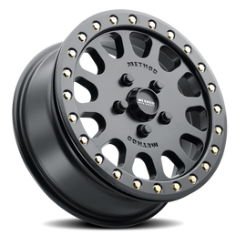 Aluminum Wheels 15x6 MR401 Beadlock UTV Bolt Pattern 5 On 114.3 Offset 49 Lip Size 0 Matte Black MB Method