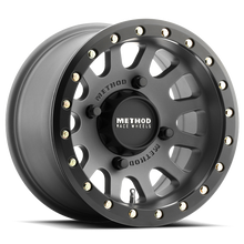 Load image into Gallery viewer, Aluminum Wheels 15x6 MR401 Beadlock UTV Bolt Pattern 4 On 156 Offset 53 Lip Size 0 Titanium GY Matte Black Ring Method