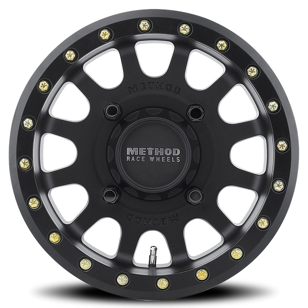 Aluminum Wheels 15x7 MR401 Beadlock UTV Bolt Pattern 4 On 156 Offset 38 Lip Size 0.79 Matte Black MB Method