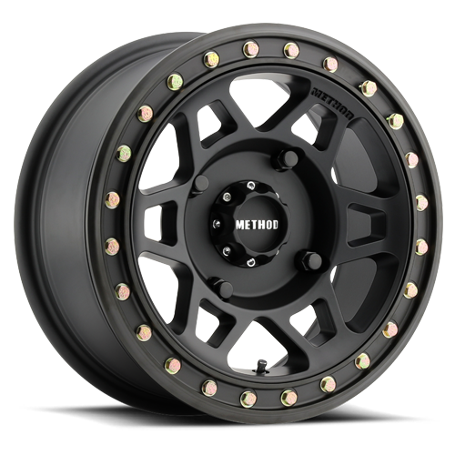 Aluminum Wheels 15x7 MR405 Beadlock UTV Bolt Pattern 4 On 156 Offset 13 Matte Black MB Method