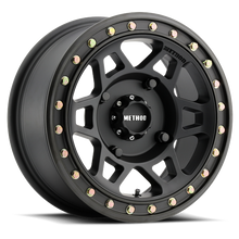Load image into Gallery viewer, Aluminum Wheels 15x7 MR405 Beadlock UTV Bolt Pattern 4 On 156 Offset 13 Matte Black MB Method