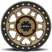 Load image into Gallery viewer, Aluminum Wheels 15x7 MR405 Beadlock UTV Bolt Pattern 4 On 156 Offset 38 Method Bronze BRZ Matte Black Ring Method