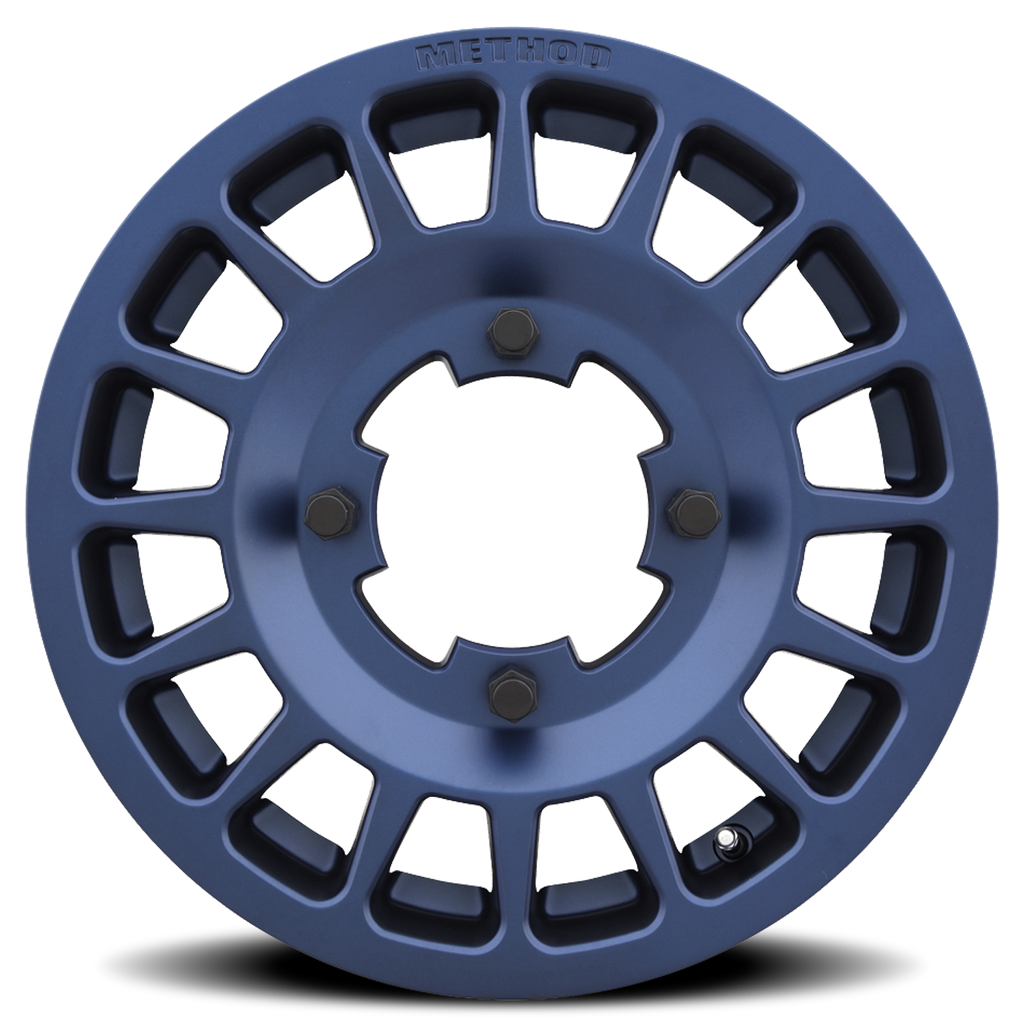 Aluminum Wheels 15x6 MR407 Bead Grip UTV Bolt Pattern 5 On 114.3 Offset 51 Lip Size 0 Bahia Blue BL Method