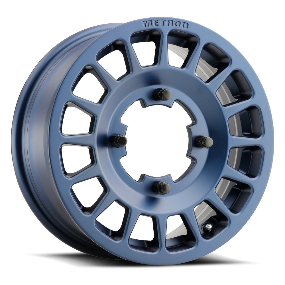 Aluminum Wheels 15x6 MR407 Bead Grip UTV Bolt Pattern 4 On 156 Offset 51 Lip Size 0 Bahia Blue BL Method