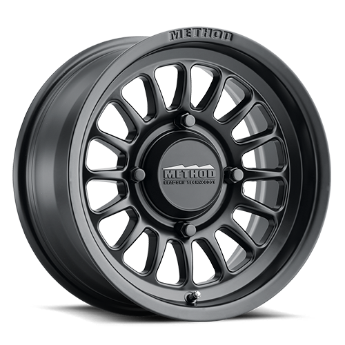 Aluminum Wheels 15x10 MR411 Bead Grip UTV Bolt Pattern 4 On 156 Offset 25 Lip Size 3.23 Matte Black MB Method