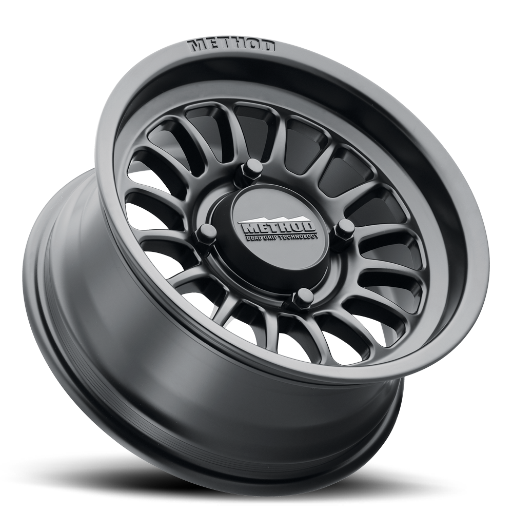Aluminum Wheels 15x10 MR411 Bead Grip UTV Bolt Pattern 4 On 156 Offset 25 Lip Size 3.23 Matte Black MB Method