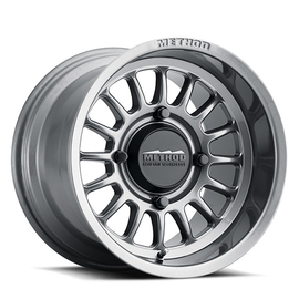 Aluminum Wheels 15x7 MR411 Bead Grip UTV Bolt Pattern 4 On 156 Offset 38 Lip Size 1.57 Gloss Titanium SL Method