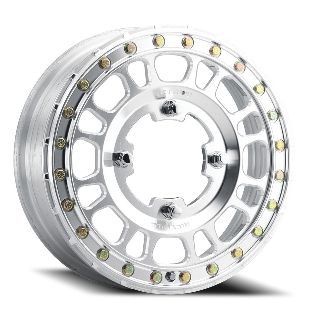 Aluminum Wheels 15x5 MR412 Beadlock UTV Bolt Pattern 4 On 136 Offset 43 Lip Size 0 Machined Raw Machined Method