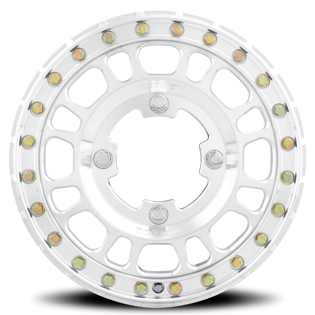 Aluminum Wheels 15x5 MR412 Beadlock UTV Bolt Pattern 4 On 136 Offset 43 Lip Size 0 Machined Raw Machined Method
