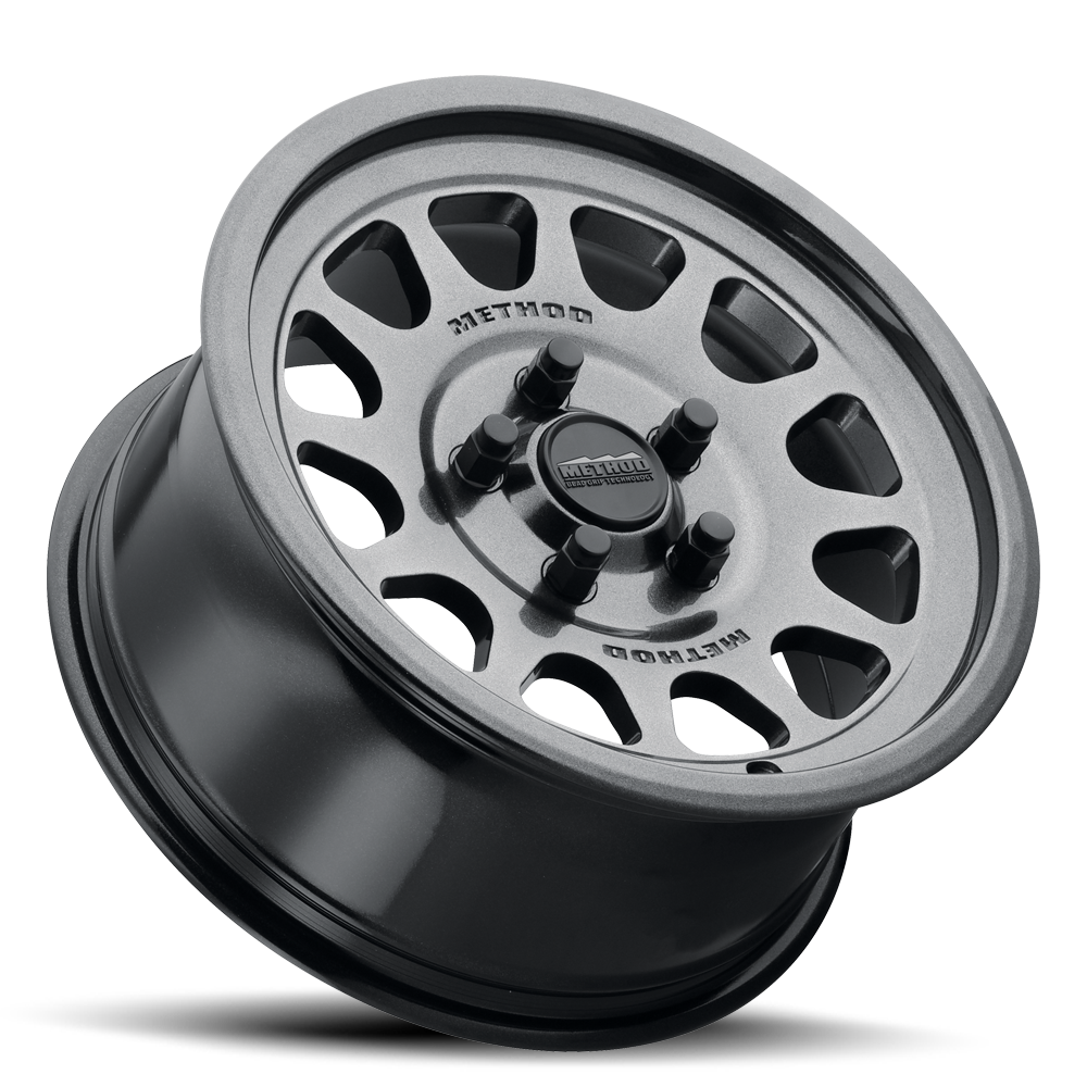 Aluminum Wheels 15x10 MR414 Bead Grip UTV Bolt Pattern 5 On 114.3 Offset 25 Lip Size 2.72 Graphite GY Method