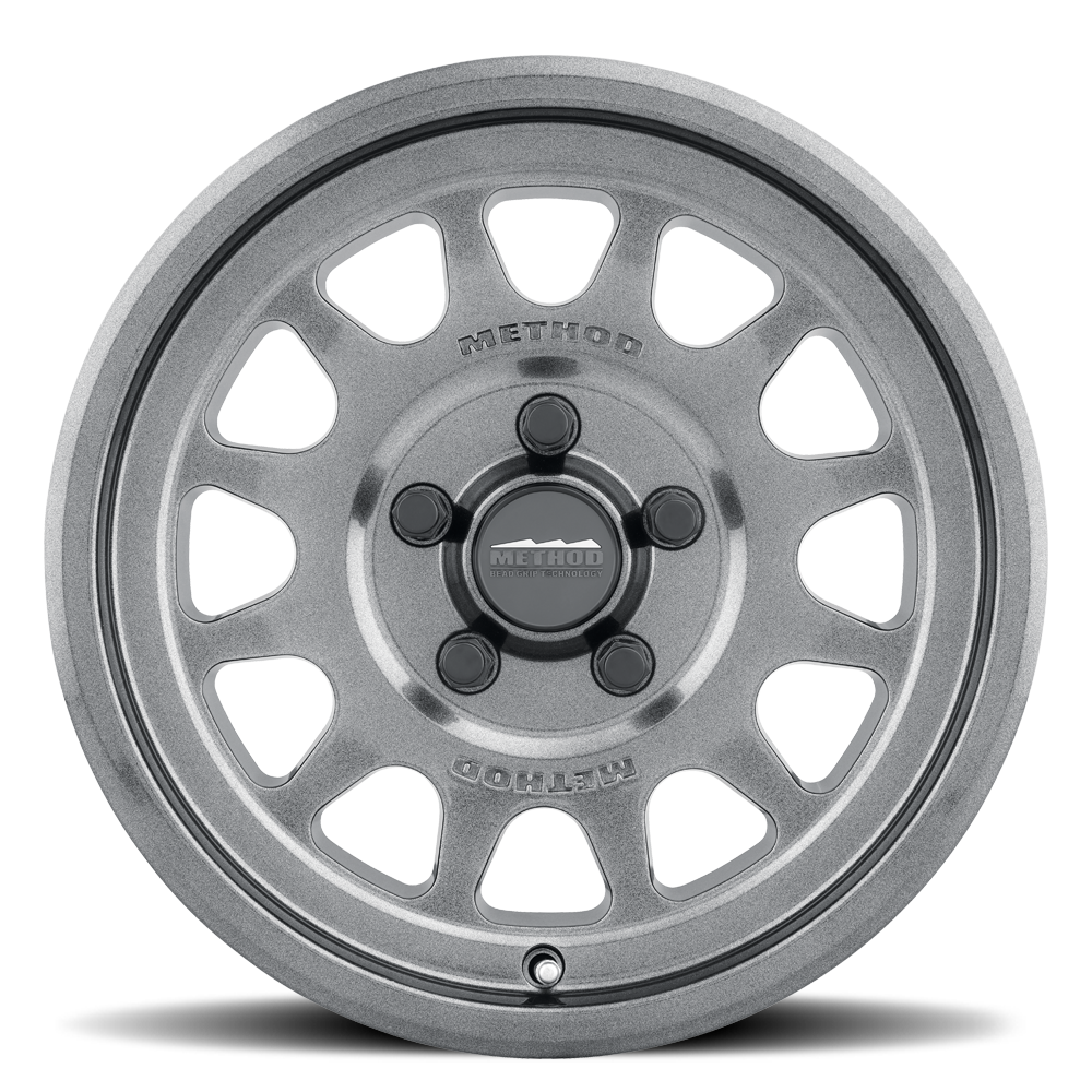 Aluminum Wheels 15x10 MR414 Bead Grip UTV Bolt Pattern 5 On 114.3 Offset 25 Lip Size 2.72 Graphite GY Method