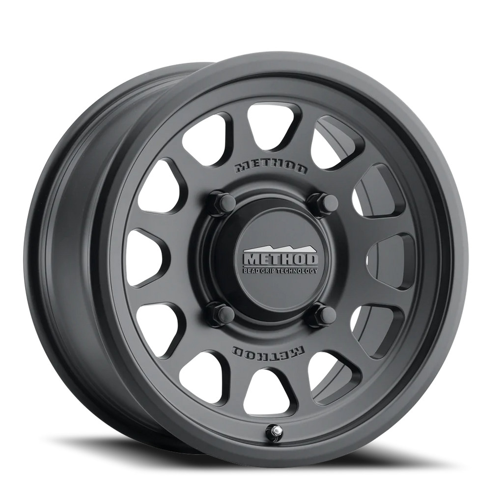 Aluminum Wheels 15x10 MR414 Bead Grip UTV Bolt Pattern 4 On 156 Offset 25 Lip Size 2.72 Matte Black MB Method