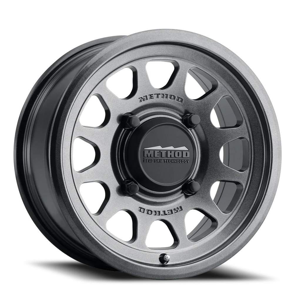 Aluminum Wheels 15x7 MR414 Bead Grip UTV Bolt Pattern 4 On 156 Offset 38 Lip Size 0.79 Graphite GY Method
