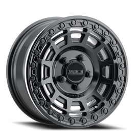 Aluminum Wheels 15x10 MR415 Beadlock UTV Bolt Pattern 5 On 114.3 Offset 25 Lip Size 2.09 Matte Black MB Gloss Black Ring Method