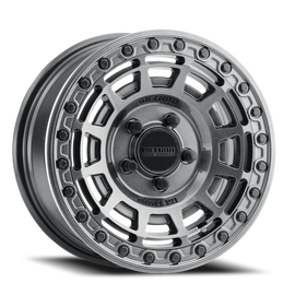 Aluminum Wheels 15x10 MR415 Beadlock UTV Bolt Pattern 5 On 114.3 Offset 25 Lip Size 2.09 Graphite GY Gloss Graphite Ring Method