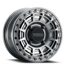 Load image into Gallery viewer, Aluminum Wheels 15x10 MR415 Beadlock UTV Bolt Pattern 4 On 136 Offset 25 Lip Size 2.09 Graphite GY Gloss Graphite Ring Method