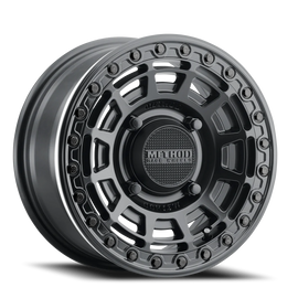 Aluminum Wheels 15x7 MR415 Beadlock UTV Bolt Pattern 4 On 156 Offset 38 Lip Size 0 Matte Black MB Gloss Black Ring Method