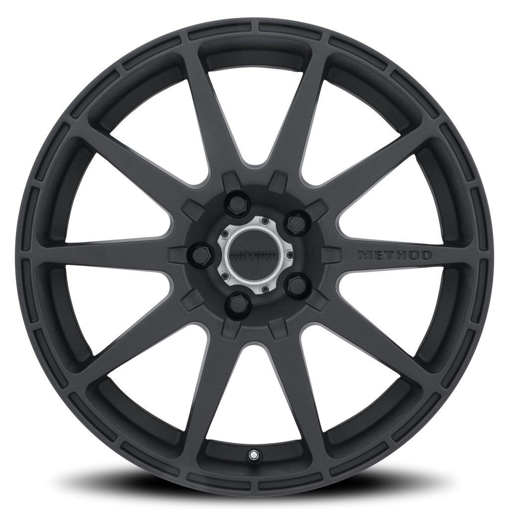 Aluminum Wheels 17x8 Rally MR501 Bolt Pattern 5 On 114.3 Offset 42 Lip Size 0 Matte Black MB 1 Piece Center Cap Method