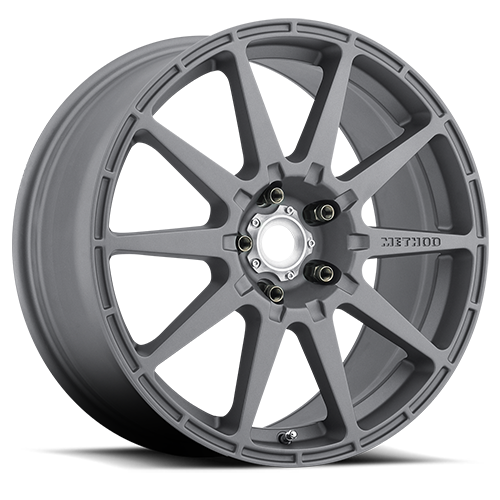 Aluminum Wheels 17x8 Rally MR501 Bolt Pattern 5 On 114.3 Offset 42 Lip Size 0 Titanium GY 1 Piece Center Cap Method