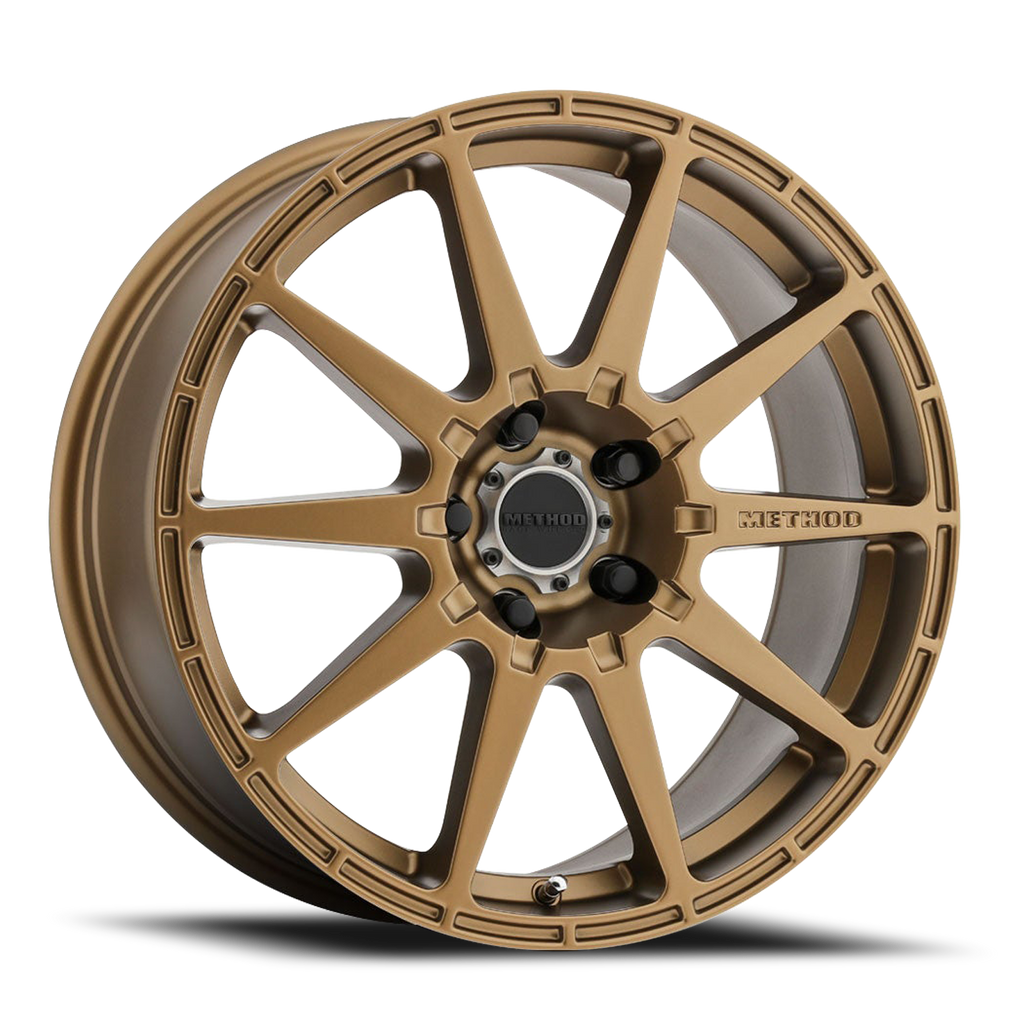 Aluminum Wheels 17x8 Rally MR501 Bolt Pattern 5 On 114.3 Offset 42 Lip Size 0 Method Bronze BRZ 1 Piece Center Cap Method