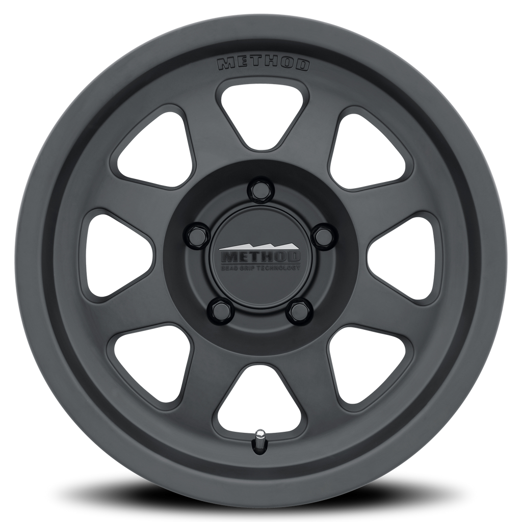 Aluminum Wheels 15x7 Bead Grip MR701 Bolt Pattern 5 On 100 Offset 15 Lip Size 0.91 Matte Black MB Method