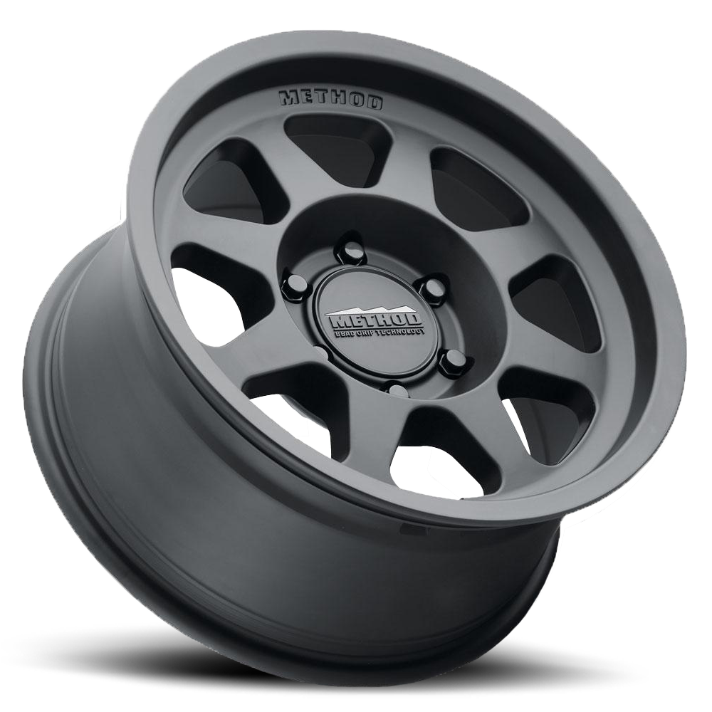 Aluminum Wheels 17x7.5 Bead Grip MR701 Bolt Pattern 6 On 130 Offset 50 Lip Size 0.98 Matte Black MB Method