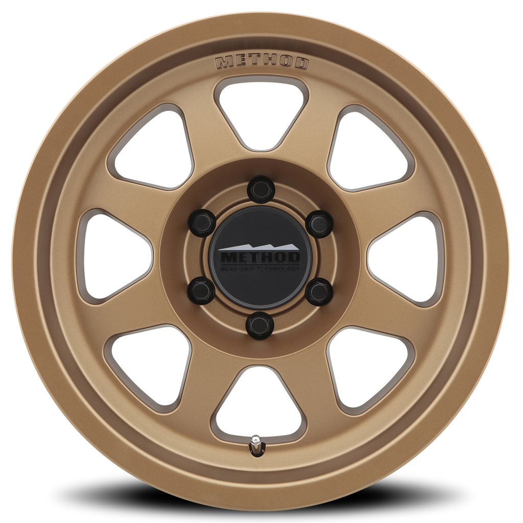 Aluminum Wheels 17x8.5 Bead Grip MR701 Bolt Pattern 6 On 135 Offset 0 Lip Size 1.81 Method Bronze BRZ Method