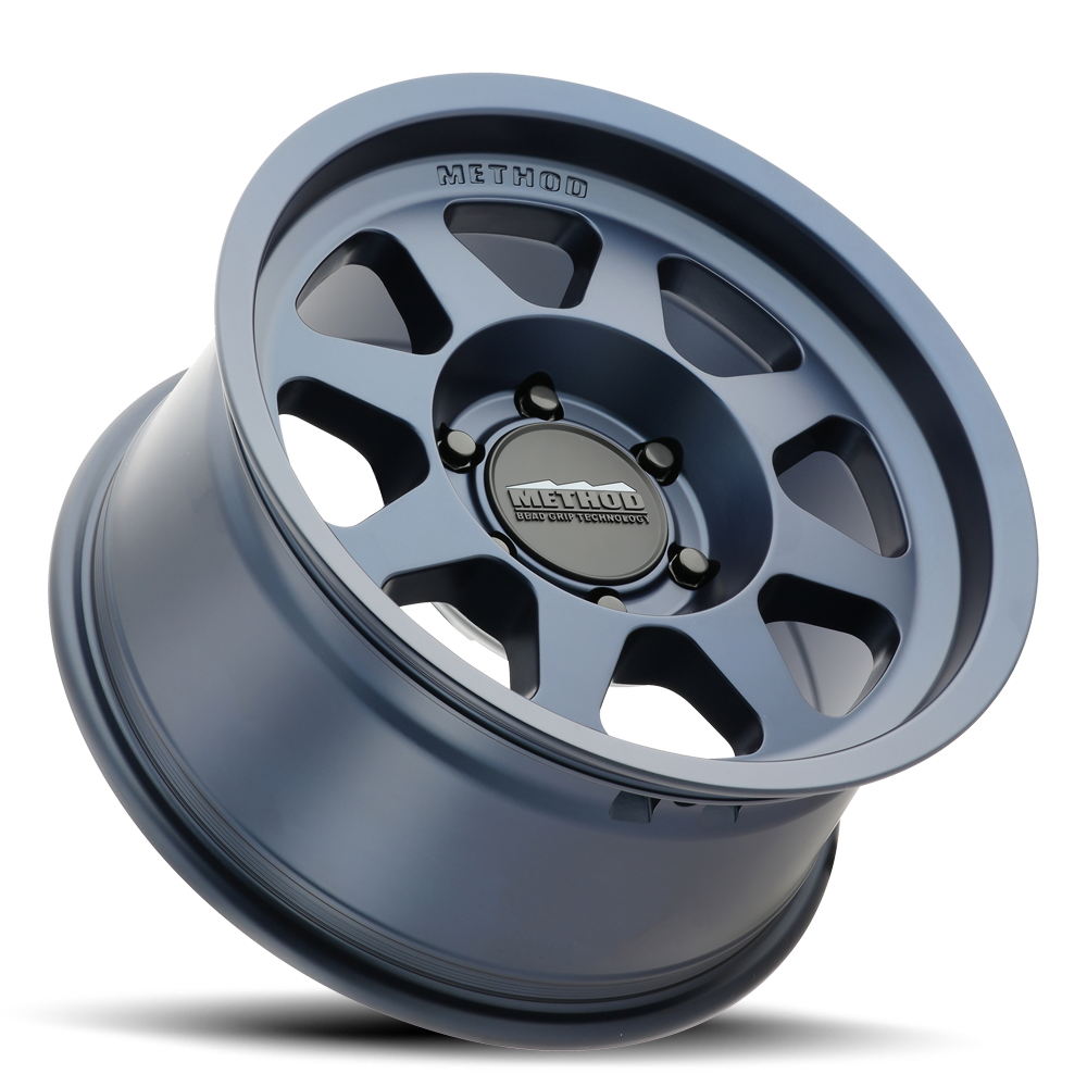 Aluminum Wheels 17x8.5 Bead Grip MR701 Bolt Pattern 5 On 127 Offset 0 Lip Size 1.81 Bahia Blue BL Method