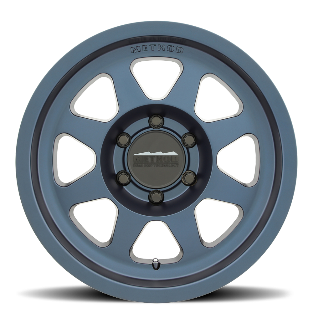 Aluminum Wheels 17x8.5 Bead Grip MR701 Bolt Pattern 5 On 127 Offset 0 Lip Size 1.81 Bahia Blue BL Method