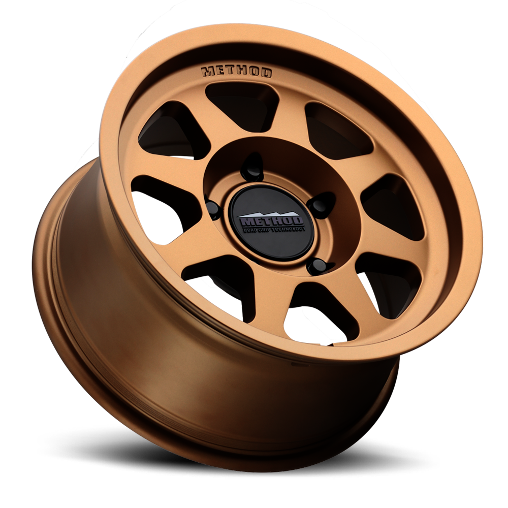 Aluminum Wheels 17x8.5 Bead Grip MR701 Bolt Pattern 5 On 150 Offset 0 Lip Size 1.81 Method Bronze BRZ Method