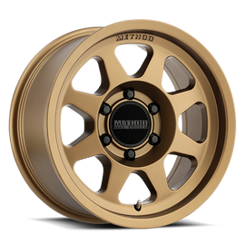 Aluminum Wheels 17x9 Bead Grip MR701 Bolt Pattern 6 On 139.7 Offset -12 Lip Size 1.97 Method Bronze BRZ Method