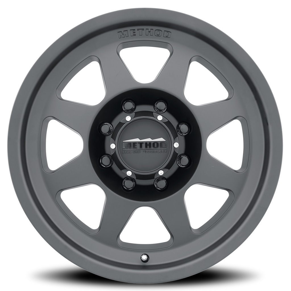 Aluminum Wheels 18x9 HD Bead Grip MR701 Bolt Pattern 8 On 180 Offset 18 Lip Size 1.81 Matte Black MB Method